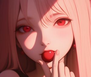 Preview wallpaper girl, cherry, art, anime