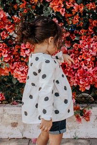 Preview wallpaper girl, child, flowers, bright