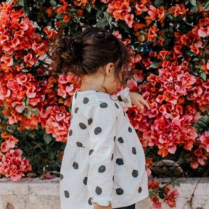 Preview wallpaper girl, child, flowers, bright