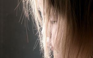 Preview wallpaper girl, child, hair, face, profile
