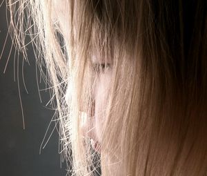 Preview wallpaper girl, child, hair, face, profile