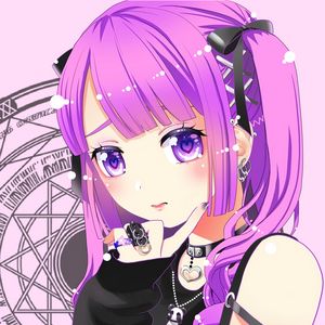 Preview wallpaper girl, choker, anime, art, purple