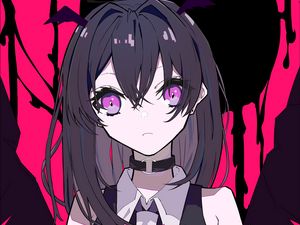 Preview wallpaper girl, choker, anime