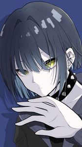 Preview wallpaper girl, choker, piercing, anime