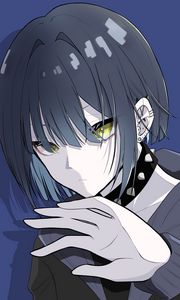 Preview wallpaper girl, choker, piercing, anime