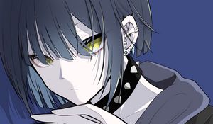 Preview wallpaper girl, choker, piercing, anime