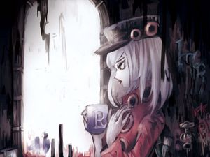 Preview wallpaper girl, cloak, cap, anime, art