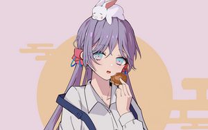 Preview wallpaper girl, cookies, anime