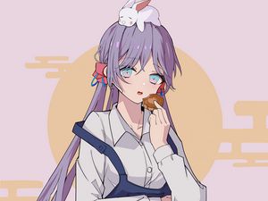 Preview wallpaper girl, cookies, anime