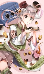 Preview wallpaper girl, cookies, watercolor, anime