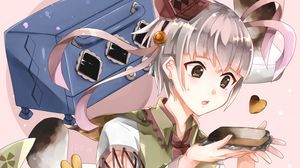 Preview wallpaper girl, cookies, watercolor, anime