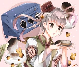 Preview wallpaper girl, cookies, watercolor, anime