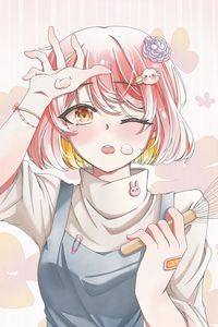 Preview wallpaper girl, cooking, culinary, anime, art