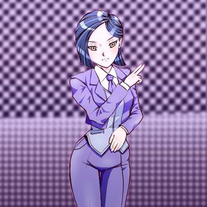 Preview wallpaper girl, costume, anime, art, purple