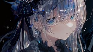 Preview wallpaper girl, crown, gems, jewelry, anime