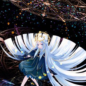 Preview wallpaper girl, crown, queen, astrologer, anime