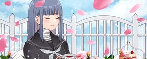 Preview wallpaper girl, cup, tea party, anime, art