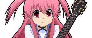 Preview wallpaper girl, cute, indignation, guitar, background