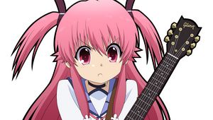 Preview wallpaper girl, cute, indignation, guitar, background