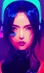 Preview wallpaper girl, cyborg, art