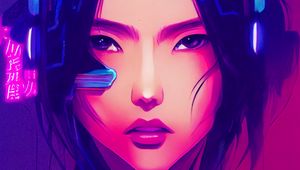 Preview wallpaper girl, cyborg, art