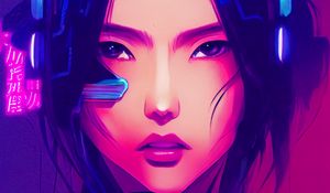 Preview wallpaper girl, cyborg, art