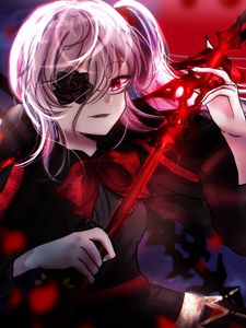 Preview wallpaper girl, dagger, anime, art