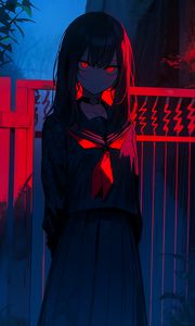 Preview wallpaper girl, demon, dark, art, anime