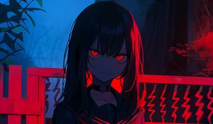 Preview wallpaper girl, demon, dark, art, anime