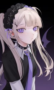 Preview wallpaper girl, demon, glance, anime, art, cartoon