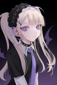 Preview wallpaper girl, demon, glance, anime, art, cartoon