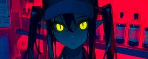 Preview wallpaper girl, demon, horns, dark, anime