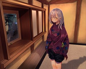 Preview wallpaper girl, demon, horns, anime, art