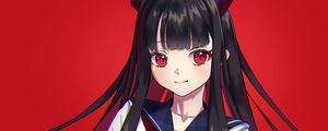 Preview wallpaper girl, demon, horns, smile, anime