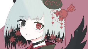 Preview wallpaper girl, demon, horns, kimono, anime