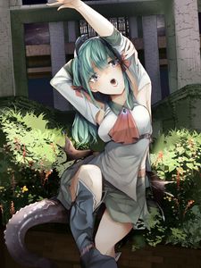 Preview wallpaper girl, demon, pose, anime