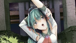 Preview wallpaper girl, demon, pose, anime