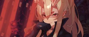 Preview wallpaper girl, demon, smile, anime, art