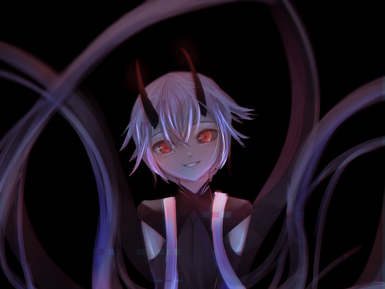 Red background daemon and evil smile anime 887653 on animeshercom