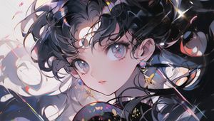 Preview wallpaper girl, diadem, jewelry, glow, anime