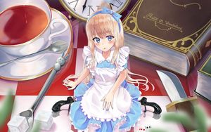 Preview wallpaper girl, dress, alice in wonderland, anime