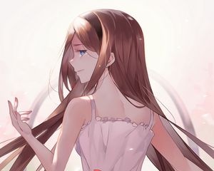 Preview wallpaper girl, dress, anime, art, cartoon