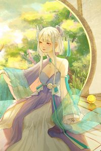 Preview wallpaper girl, dress, anime, art, japan