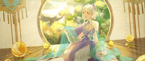 Preview wallpaper girl, dress, anime, art, japan