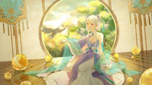 Preview wallpaper girl, dress, anime, art, japan