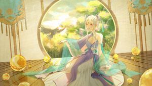 Preview wallpaper girl, dress, anime, art, japan