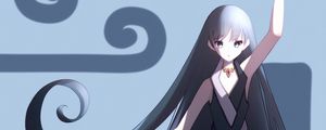 Preview wallpaper girl, dress, anime, art, gray