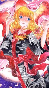 Preview wallpaper girl, dress, bows, anime, art