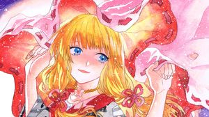 Preview wallpaper girl, dress, bows, anime, art