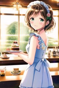 Preview wallpaper girl, dress, cake, anime